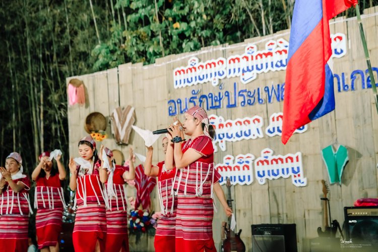 การแสดงวัฒนธรรมพื้นเมืองในงานปีใหม่กะเหรี่ยง