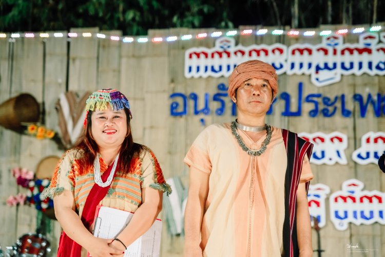การแสดงวัฒนธรรมพื้นเมืองในงานปีใหม่กะเหรี่ยง