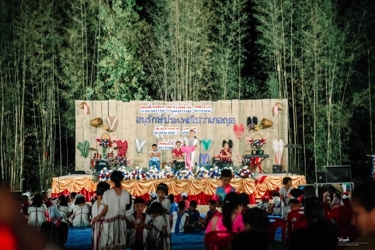 การแสดงวัฒนธรรมพื้นเมืองในงานปีใหม่กะเหรี่ยง