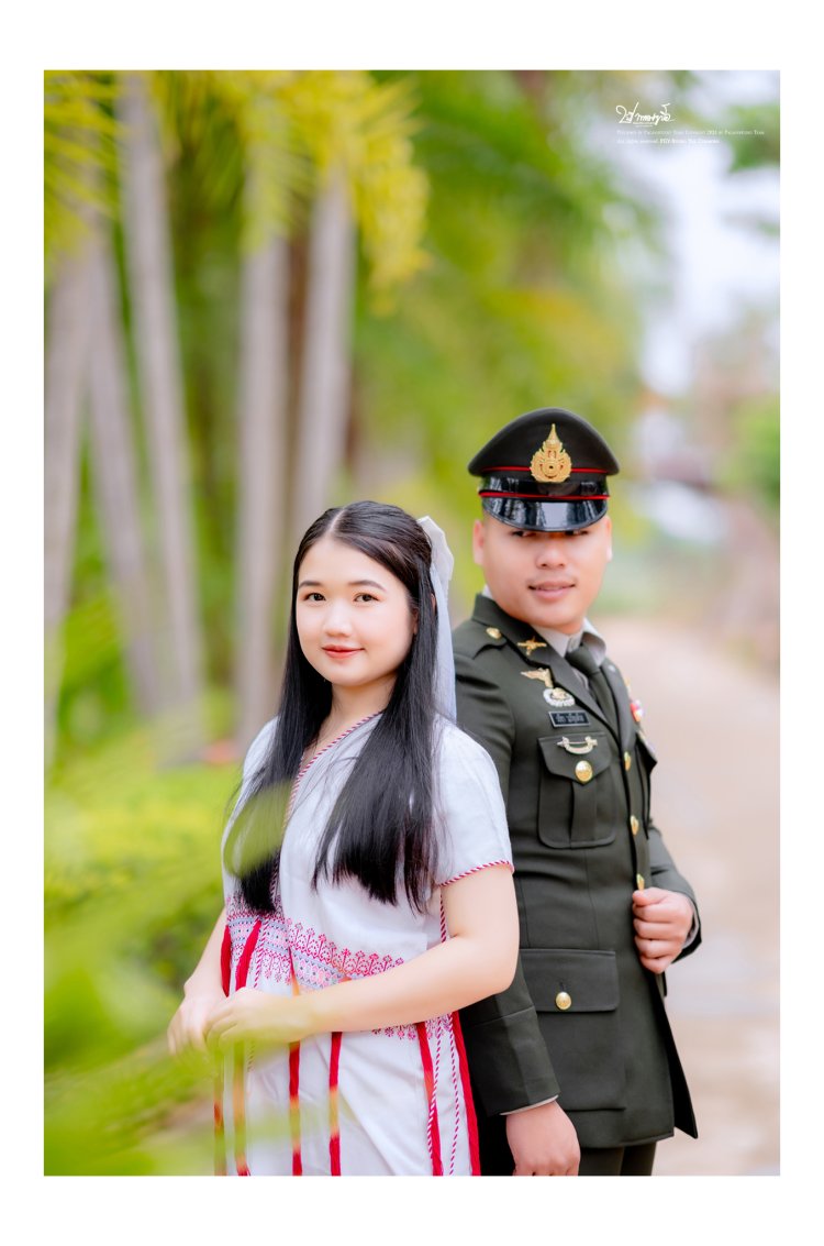คู่บ่าวสาวพรีเวดดิ้งชุดกะเหรี่ยงในอำเภอพบพระ จังหวัดตาก