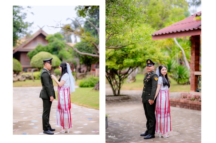 ช่างภาพจับภาพความรักในชุดกะเหรี่ยงอย่างอ่อนโยน