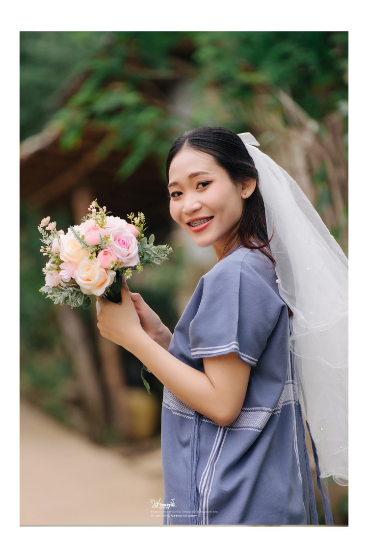 เจ้าสาว ในบรรยากาศเรียบง่ายและอบอุ่นของพิธีพื้นบ้าน